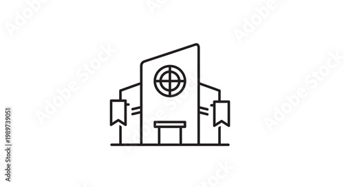 Modern Church Building Architecture Design.