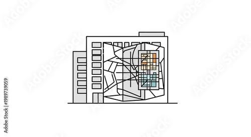 Modern City Building Architecture Design.