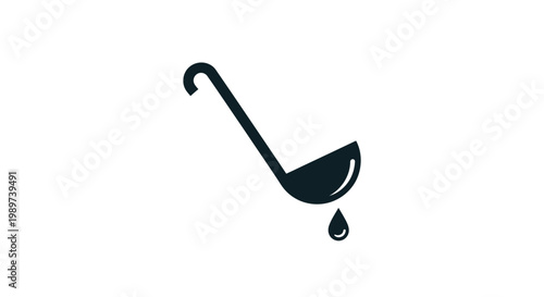 Music note with water drop falling.