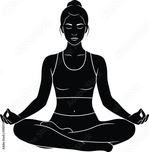 A person in a meditative lotus pose with hands resting on knees