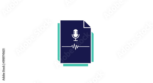 Podcast Microphone Audio Recording Symbol.