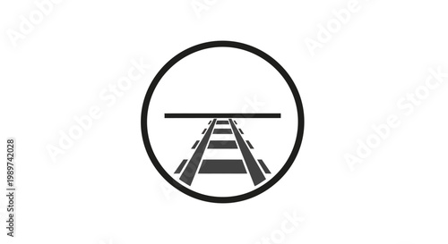 Railway Track Icon Design Transportation.