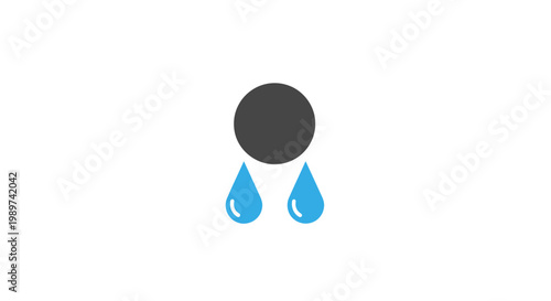 Rain Drops Falling From Circle.