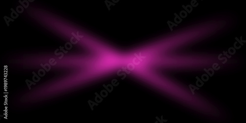 Purple neon light abstract background in dark room with glowing beams for nightclub decor