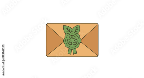 Sealed envelope with green wax stamp.