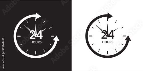 24 Hours Service Icon – Round the Clock Availability