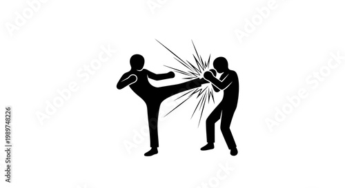 Martial arts kickboxing fighting sport.