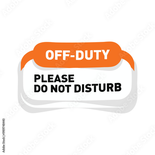 Off Duty Please Do Not Disturb Badge Minimal Modern Sticker