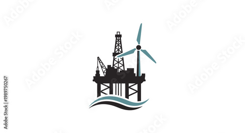 Offshore Oil Rig Platform Structure.