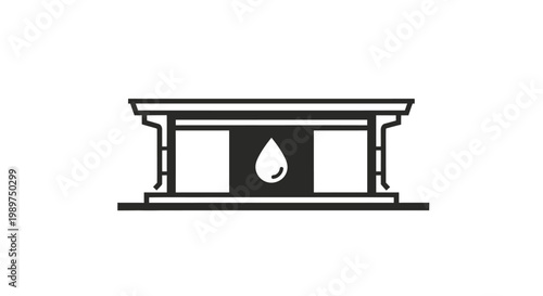 Oil drop on a water surface.