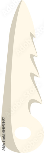 Ancient bone tool featuring barbed design for prehistoric hunting weapon