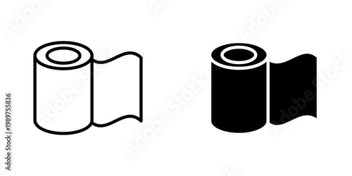 Bandage roll icon on white background, editable stroke svg 10