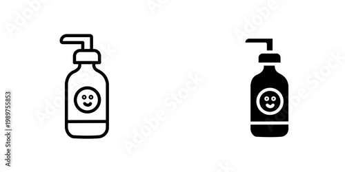 Baby shampoo icon on white background, editable stroke svg 10