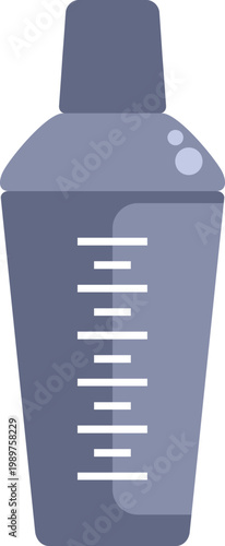 Isolated cocktail shaker illustrating drink preparation and bartending equipment