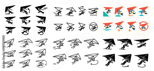 Hang glider symbols and instructions