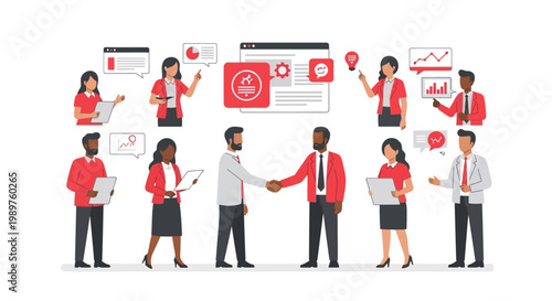 Business People Shaking Hands Agreement.