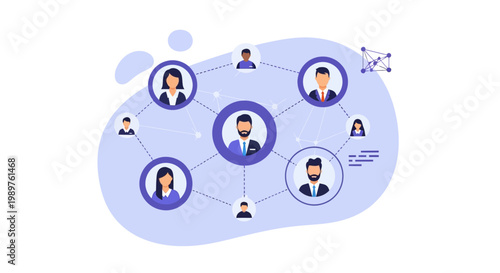 Business People Network Connection Team.