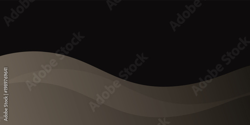 Desain gelombang gelap yang mengalir dengan gradien perunggu yang halus dan gerakan yang elegan. Vektor mewah abstrak ini ideal untuk branding high-end, templat digital, dan tata letak canggih.