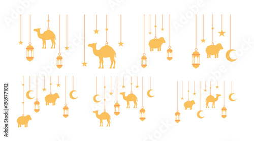 Set of Eid Al Adha Hanging Decoration
