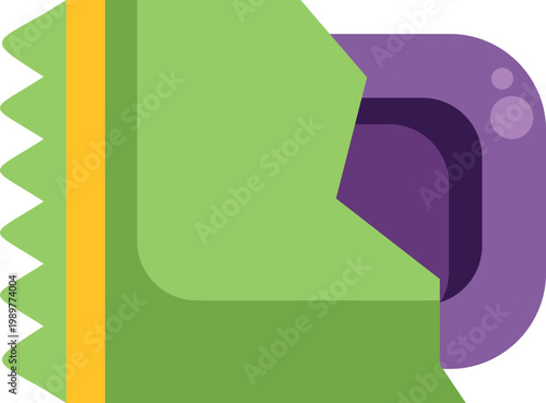 Bar soap revealing its purple color from inside green packaging