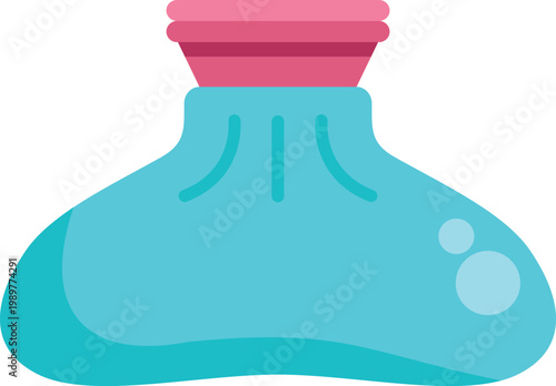 Ice bag treating injuries, reducing swelling, and alleviating pain with cold compress application