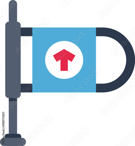 Entrance turnstile showing a red arrow indicating the way forward