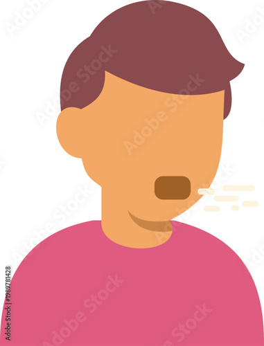 Person coughing or sneezing, illustrating illness and airborne virus transmission