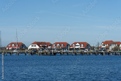 Germany, Mecklenburg Vorpommern, Rerik, April 8, 2026: Rerik port and houses along the coast