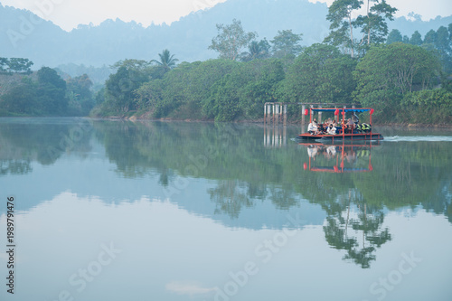 Beautiful Sunrise in the morning Glorious morning light at Baan Nong Thale, Krabi Province,Thailand