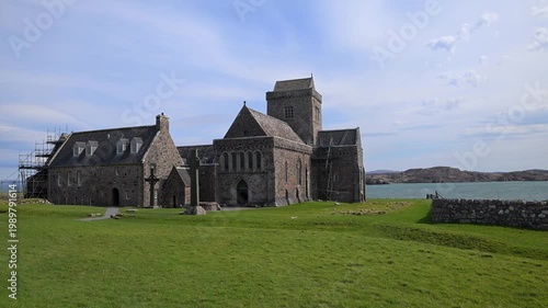 Iona Abbey and the Sound of Mull.