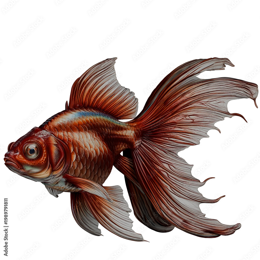 Fototapeta premium Red Goldfish Freshwater Aquarium Ornamental Fish
