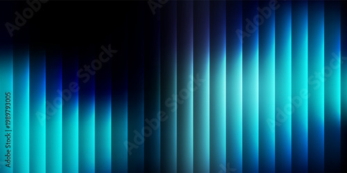 Abstract blue and cyan vertical gradient background with soft light stripes and modern minimal design. vector ilustartion