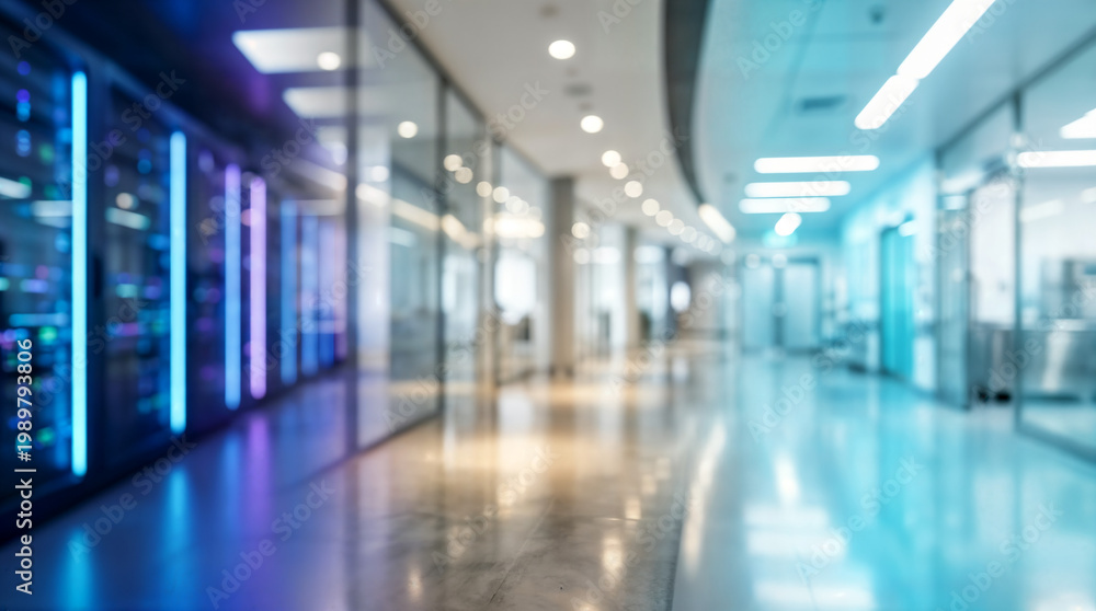 Obraz premium abstract, defocused, blurred, technology, space, empty, business, corridor, shopping, mall
