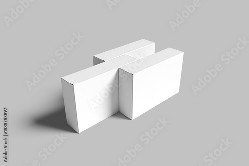 Empty Box Mockup - 3D Illustration