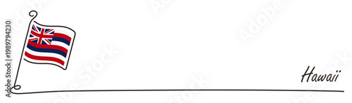 ハワイの国旗とコピースペース ベクターイラスト