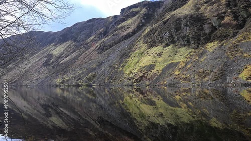 Symmetrical reflections in the Trossachs.
