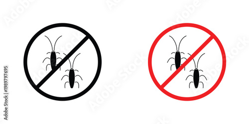 Stop insect sign in doodles flat and line stroke pack