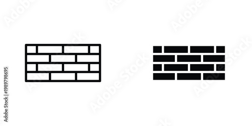 Wall icon in doodles flat and line stroke pack
