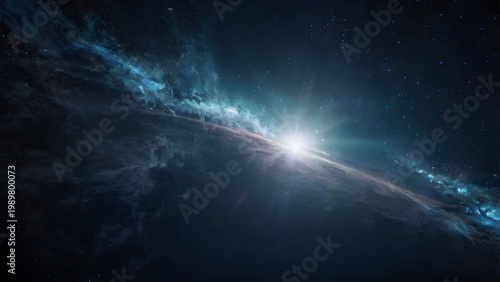 Blazing Galactic Light Emerging Across the Edge of Deep Space