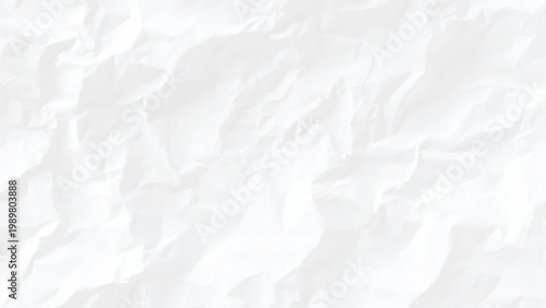 Crumpled white paper texture background with creases and folds