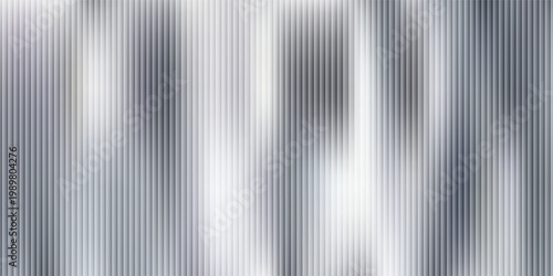 Vector ribbed glass texture background. Light grey ribbed glass. Mesh gradient. acrylic ribbed bath surface. Reeded glass background semitransparent overlay. Bath wall window