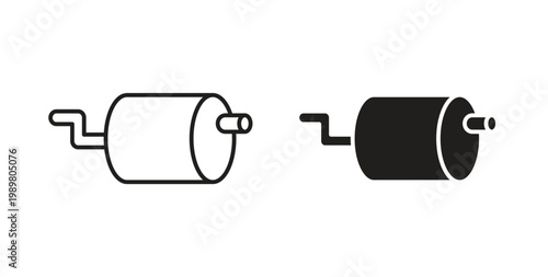 Photos Exhaust pipe icon vector design elements