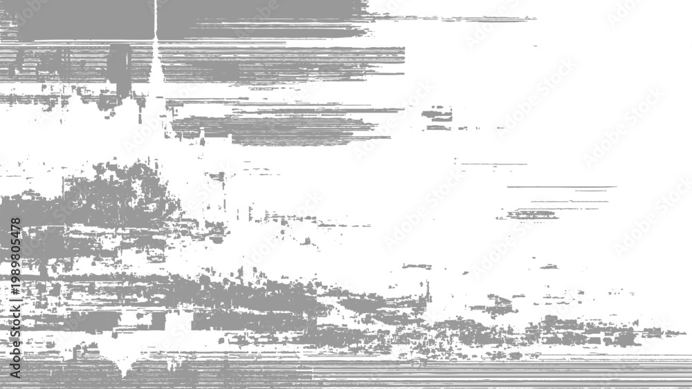 Fototapeta premium Glitchy white and gray digital distortion effect texture overlay