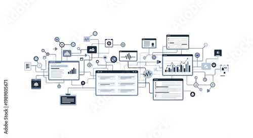 Modern illustration of a connected e-reader, suggesting knowledge sharing, digital literacy, and seamless data transfer, ideal for tech articles and w