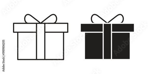 Gift icon vector design elements. icon in flat and line style.