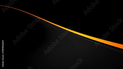 Abstract geometric animation dynamic orange and black graphic background
