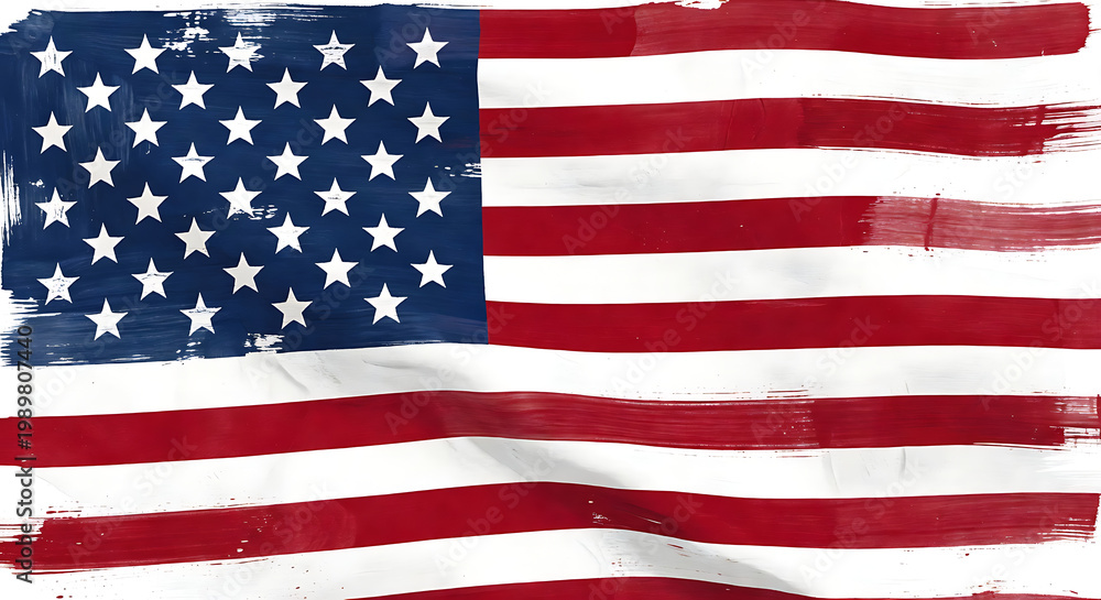 Obraz premium american flag waving in the wind 