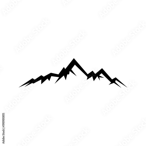 Mountain Landscape Silhouette for Outdoor Travel adventure Vintage logo design