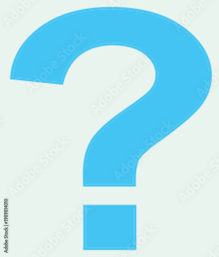Blue Question Mark Icon on Light Background Abstract Question Mark Symbol FAQ Concept with Blue Question Mark Uncertainty Concept Question Mark Graphic