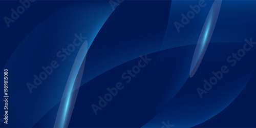 Modern Glow Blue Curve Lines on Dark Background